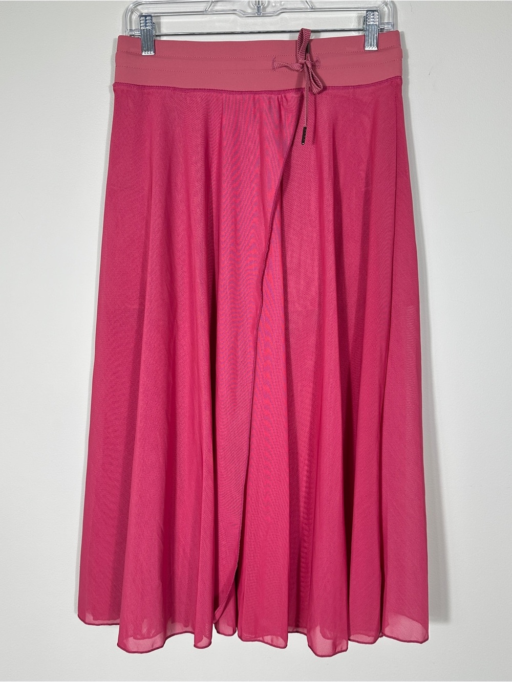 Halara High Waisted Drawstring Contrast Mesh 2-in-1 Pocket Flowy Midi Flare Sz M - Picture 4 of 10